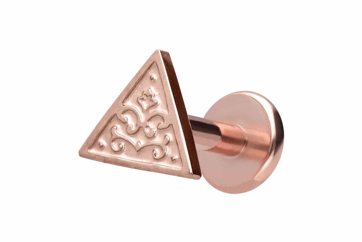 Titan Labret Piercing mit Innengewinde DREIECK